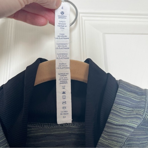 Lululemon Daily Practice Jacket Space Dye Fatigue Green Black Zip Hood Size 4 - Picture 5 of 14